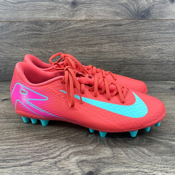 Nike Mercurial Vapor 16 AG Soccer Cleats Red Teal Pink Kids Size 4 Youth FQ8364
